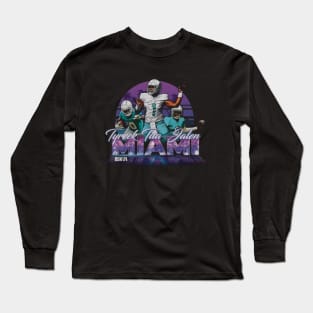 Tua Tagovailoa Tyreek Hill & Jalen Ramsey Miami Neon Long Sleeve T-Shirt